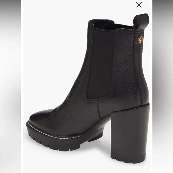 Tory Burch Carson Lug Sole Ankle Boots in Perfect Black - Picture 3 of 12